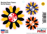 Maryland Power Flowers Stickers