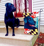 Maryland Black Lab Garden Flag fan pic