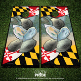 Maryland Oysters Cornhole Boards, 24x48", Direct to Wood Printing