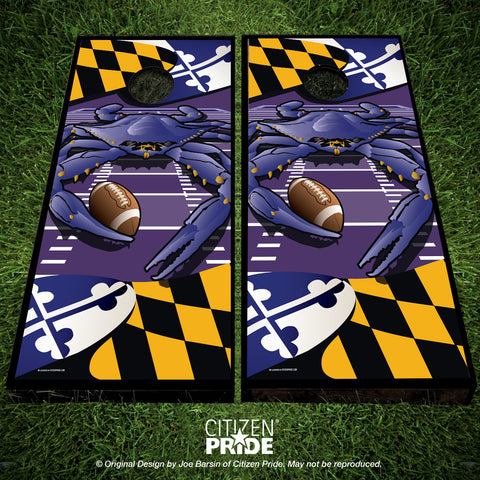 Ravens Sports Crab of Baltimore Cornhole Boards