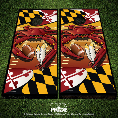 Washington Sports Crab Cornhole Boards & Vinyl Skin Wraps, 24x48