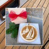 Schooner Woodwind / Annapolis, MD - Wooden, Laser Cut Ornament w/ Gift Box