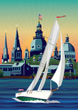 NEW! Schooner Woodwind: Chesapeake Bound Canvas Print by Joe Barsin, 10x14x1.5