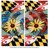 MD Blue VS Red Crab Black-Eyed Susan Cornhole Boards, 24x48", Direct to Wood Printing