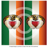 Irish Claddagh Cornhole Boards & Vinyl Skin Wraps, 24x48"