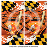 Orioles Sports Crab of Baltimore Cornhole Board Vinyl Skin Wraps