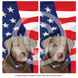 USA Silver Lab Cornhole Boards & Vinyl Skin Wraps, 24x48"