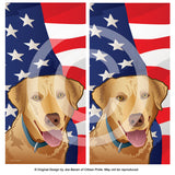 USA Yellow Lab Cornhole Board Vinyl Skin Wraps, 24x48"