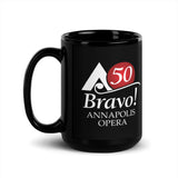 Annapolis Opera: 50 Bravo!, Black Glossy Mug