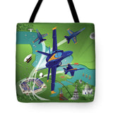 Blue Angels Over Annapolis - Tote Bag