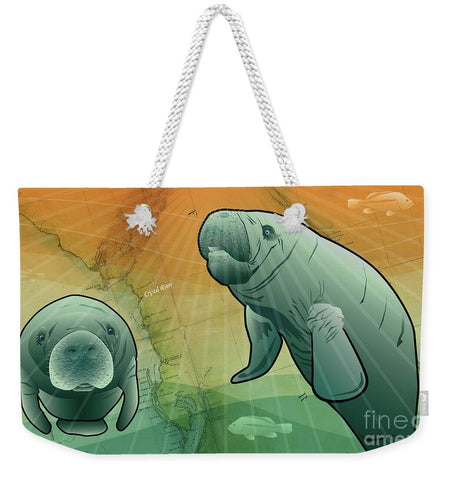 Coastal Florida Manatee - Weekender Tote Bag