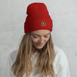 Wearing the Maryland Power Flower Cuffed Beanie