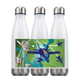 Blue Angels Over Annapolis, Steel Slim Neck Bottle 18oz