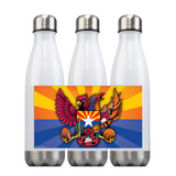 Arizona Sports Fan Crest, Steel Slim Neck Bottle 18oz