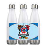 Chicago Sports Fan Crest, Steel Slim Neck Bottle 18oz