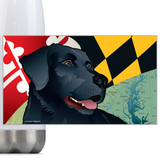 Maryland Black Lab, Steel Slim Neck Bottle 18oz