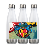 Maryland Blue Crab "Love" Crest, Steel Slim Neck Bottle 18oz