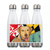 Maryland Yellow Lab, Steel Slim Neck Bottle 18oz