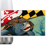 Maryland Terrapin, Steel Slim Neck Bottle 18oz