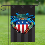 Blue Crab USA Crest Garden Flag, 12x18