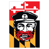 Maryland Captain ACrab by Joe Barsin, Garden Flag, 12x18