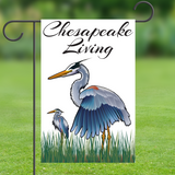 “Chesapeake Living” Blue Herons Garden Flag, 12x18