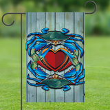 Blue Crabs in Love by Joe Barsin, Garden Flag, 12x18