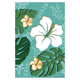 Hibiscus Hawaiin Tropical Flower Scape, Garden Flag, 12x18