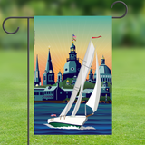 Schooner Woodwind: Chesapeake Bound, Garden Flag, 12x18