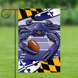 Ravens Sports Crab of Baltimore Garden Flag by Joe Barsin, 12x18