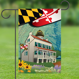 Blackistone Lighthouse Maryland by Joe Barsin, Garden Flag, 12x18