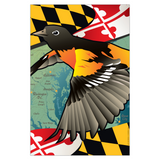 Maryland Oriole Garden Flag by Joe Barsin, 12x18