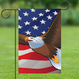 USA Bald Eagle Garden Flag by Joe Barsin, 12x18