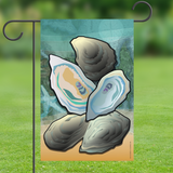 Coastal Oysters Garden Flag by Joe Barsin, 12x18