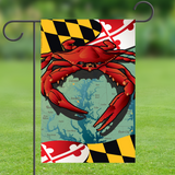 Maryland Red Crab Garden Flag by Joe Barsin, 12x18