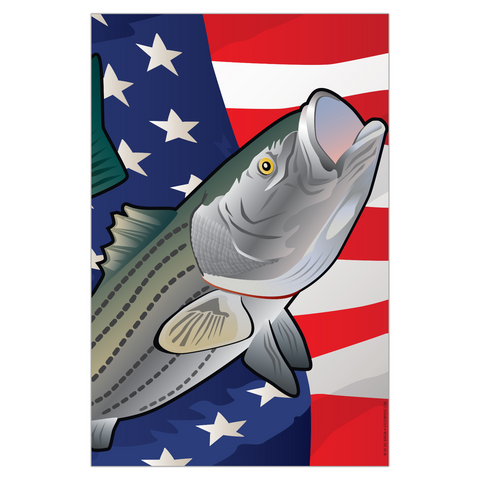 USA Rockfish Garden Flag by Joe Barsin, 12x18