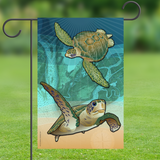 Coastal Sea Turtle of the Atlantic Garden Flag by Joe Barsin, 12x18