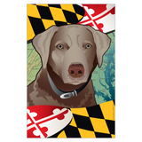 Maryland Silver Lab Garden Flag by Joe Barsin, 12x18