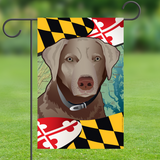 Maryland Silver Lab Garden Flag by Joe Barsin, 12x18