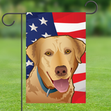 USA Yellow Lab Garden Flag by Joe Barsin, 12x18