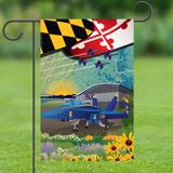 PAX Naval Air Museum, Blue Angels by Joe Barsin, Garden Flag, 12x18