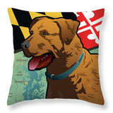 Maryland Chesapeake Bay Retriever  - Throw Pillow