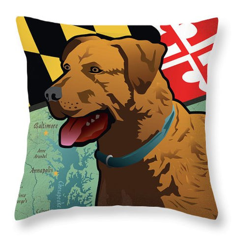 Maryland Chesapeake Bay Retriever  - Throw Pillow