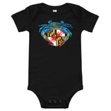 Blue Crab Maryland Crest, Baby Onesie