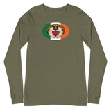 Irish Claddagh Oval Magnet, Unisex Long Sleeve Tee