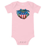 Blue Crab USA Crest, Baby Onesie