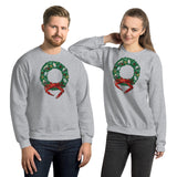 Holiday Crab Wreath, Unisex Sweatshirt