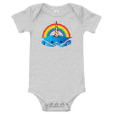 Unicorn Crab w/ Rainbow, Baby Onesie