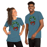 Holiday Crab Wreath, Short-Sleeve Unisex T-Shirt