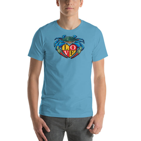 Blue Crab LOVE Crest - Short-Sleeve Unisex T-Shirt